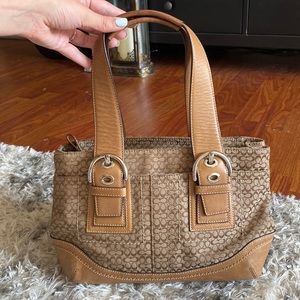 Vintage Brown Leather Coach Bag